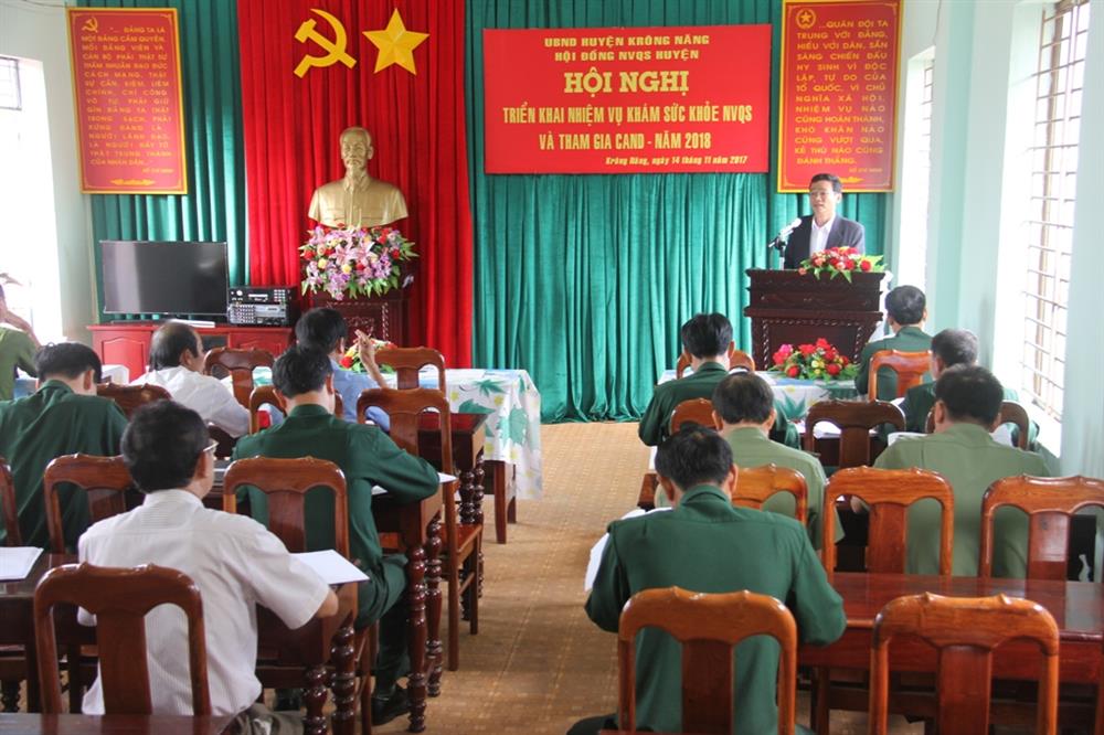 Hội đồng Nghĩa vụ quân sự huyện triển khai công tác khám sức khỏe nghĩa vụ quân sự năm 2018