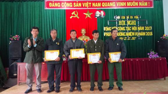Hội Cựu Chiến Binh Xã Ea Puk Tổng Kết Công Tác Hội Năm 2017
