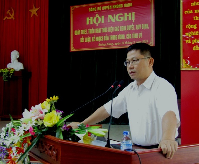Huyện ủy Krông Năng Quán triệt, triển khai thực hiện các Nghị Quyết, Quy định, Kết luận, Kế hoạch của Trung ương, của Tỉnh ủy Đắk Lắk