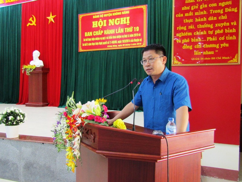 Hội nghị Ban chấp hành huyện ủy Krông Năng sơ kết công tác quý I năm 2019