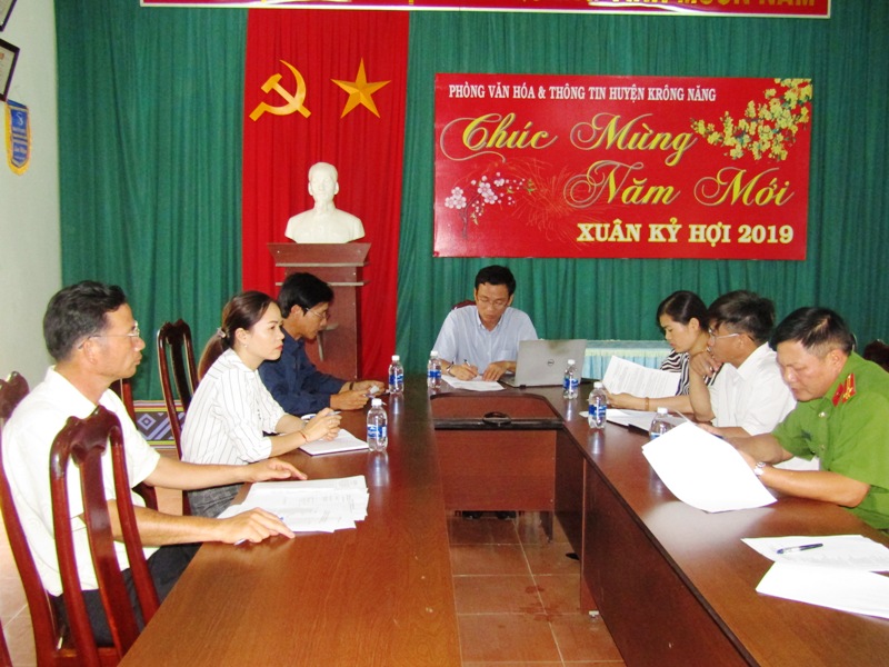 Họp Ban Tổ Chức Hội diễn nghệ thuật quần chúng huyện lần thứ nhất năm 2019