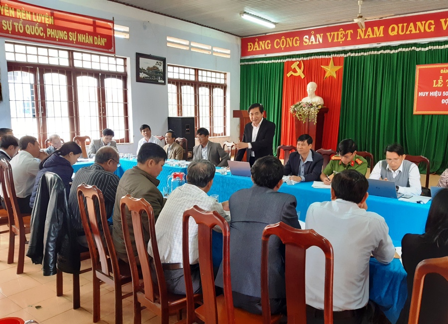 Huyện Krông Năng: Kiểm tra công tác chuẩn bị đại hội đảng tại xã Phú Xuân