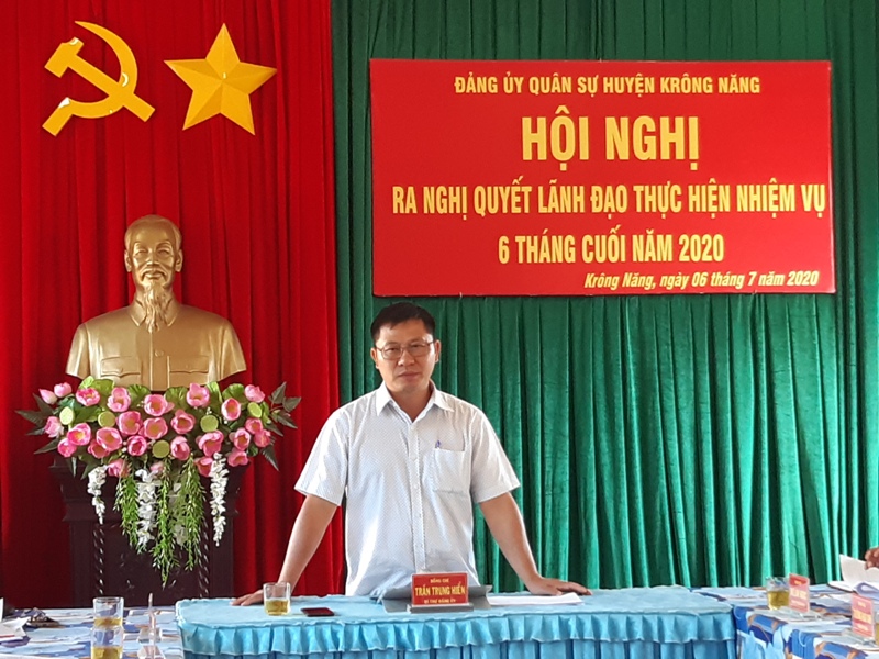 Đảng Ủy Quân Sự Huyện: Hội nghị Ra Nghị quyết lãnh đạo thực hiện nhiệm vụ 6 tháng cuối năm 2020