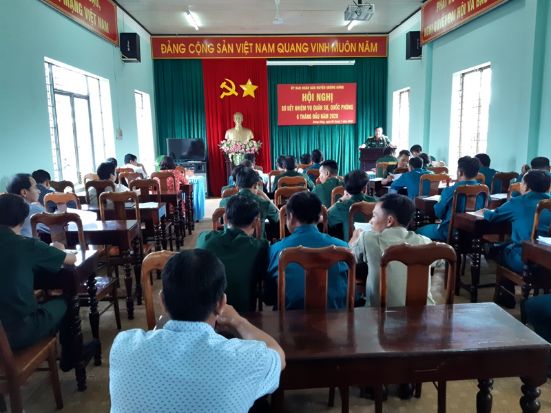 Ban chỉ huy quân sự huyện sơ kết công tác quân sự, quốc phòng 6 tháng đầu năm 2020
