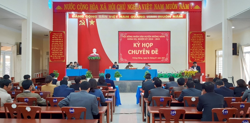 Hội đồng nhân dân huyện Khóa VII, nhiệm kỳ 2010 - 2020 tổ chức kỳ họp chuyên đề