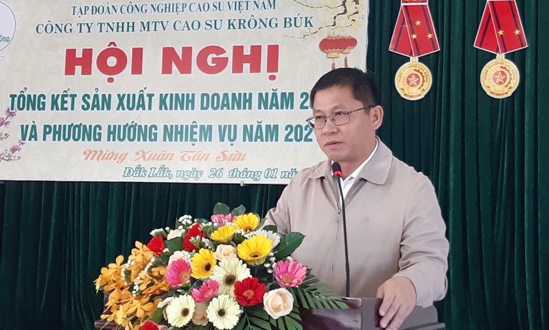 Công ty TNHH MTV Cao Su Krông Buk: Hội nghị tổng kết sản xuất kinh doanh năm 2020