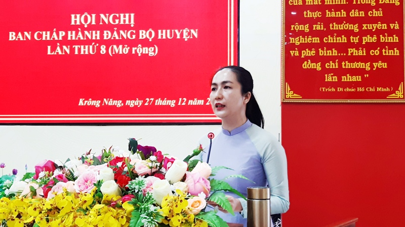 Hội nghị Ban Chấp hành Đảng bộ huyện Krông Năng lần thứ VIII