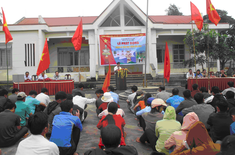 Xã Ea Tam tổ chức Lễ ra quân tháng ATGT năm 2019
