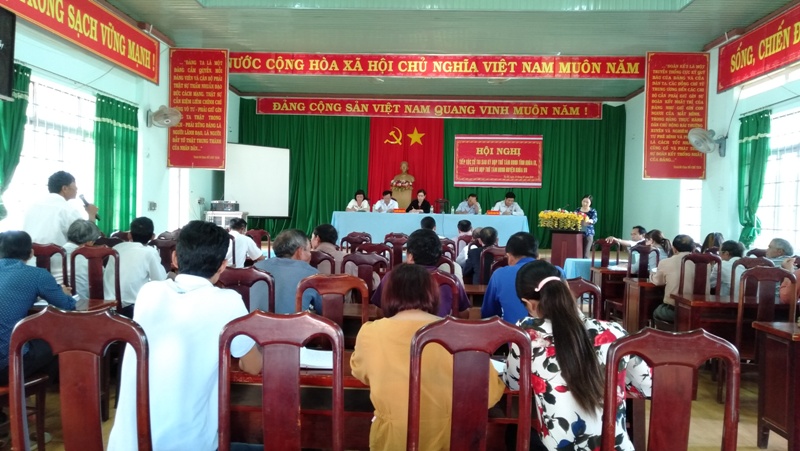 Hội nghị tiếp xúc cử tri sau kỳ họp thứ 8 HĐND tỉnh khóa IX và kỳ họp thứ 8 HĐND huyện khóa VII 2016-2021