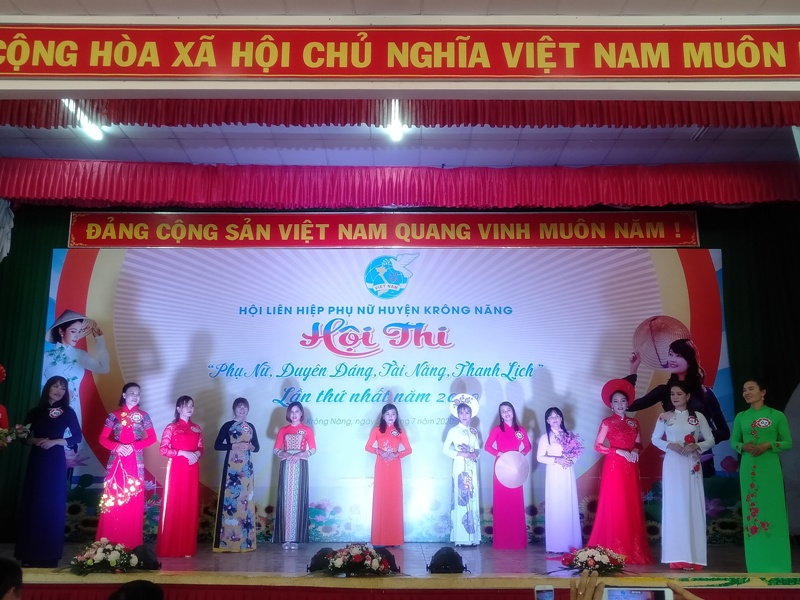 Huyện Krông Năng tổ chức Hội thi Phụ nữ Duyên dáng-Tài năng-Thanh lịch lần thứ I năm 2020