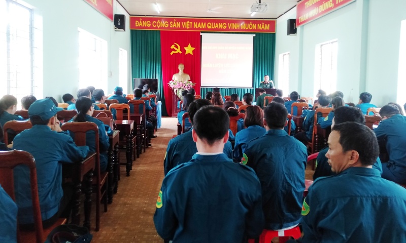 Khai mạc huấn luyện lực lượng tự vệ năm 2020