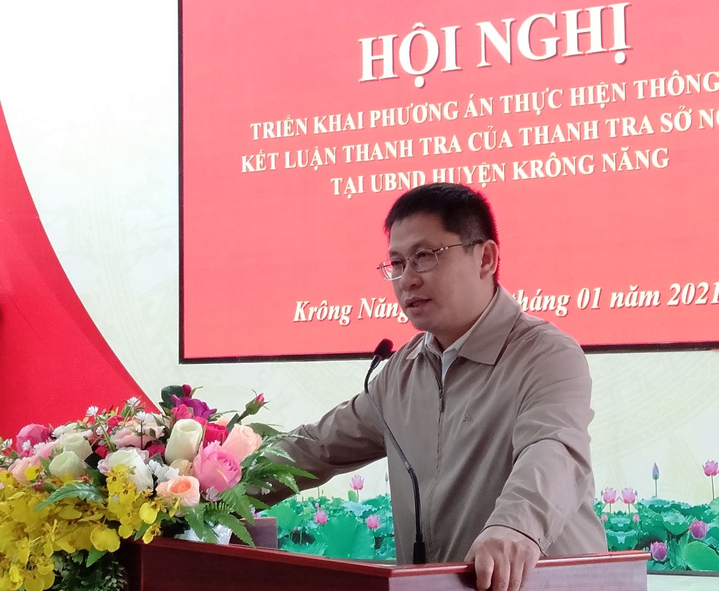 Hội nghị thông qua kết luận thanh tra Sở Nội vụ và triển khai phương án thực hiện của huyện Krông Năng