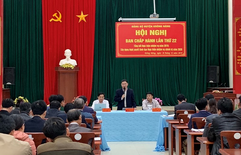 Đảng bộ huyện Krông Năng: Hội nghị Ban chấp hành lần thứ 22