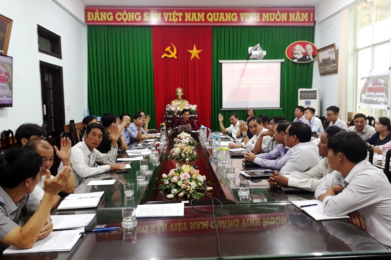 Hội nghị lấy ý kiến về quy hoạch xây dựng Chợ trung tâm Huyện