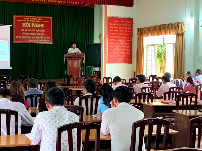 Trung tâm Bồi dưỡng chính trị : Khai mạc Hội nghị học tập, quán triệt, tuyên truyền và triển khai thực hiện Nghị quyết Đại hội đại biểu toàn quốc lần thứ XIII của Đảng”