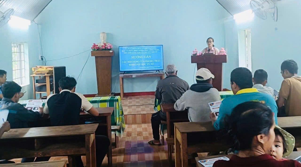 Xã Krông Năng: Đẩy mạnh chuyển đổi số và phát triển khoa học công nghệ theo Nghị quyết 57