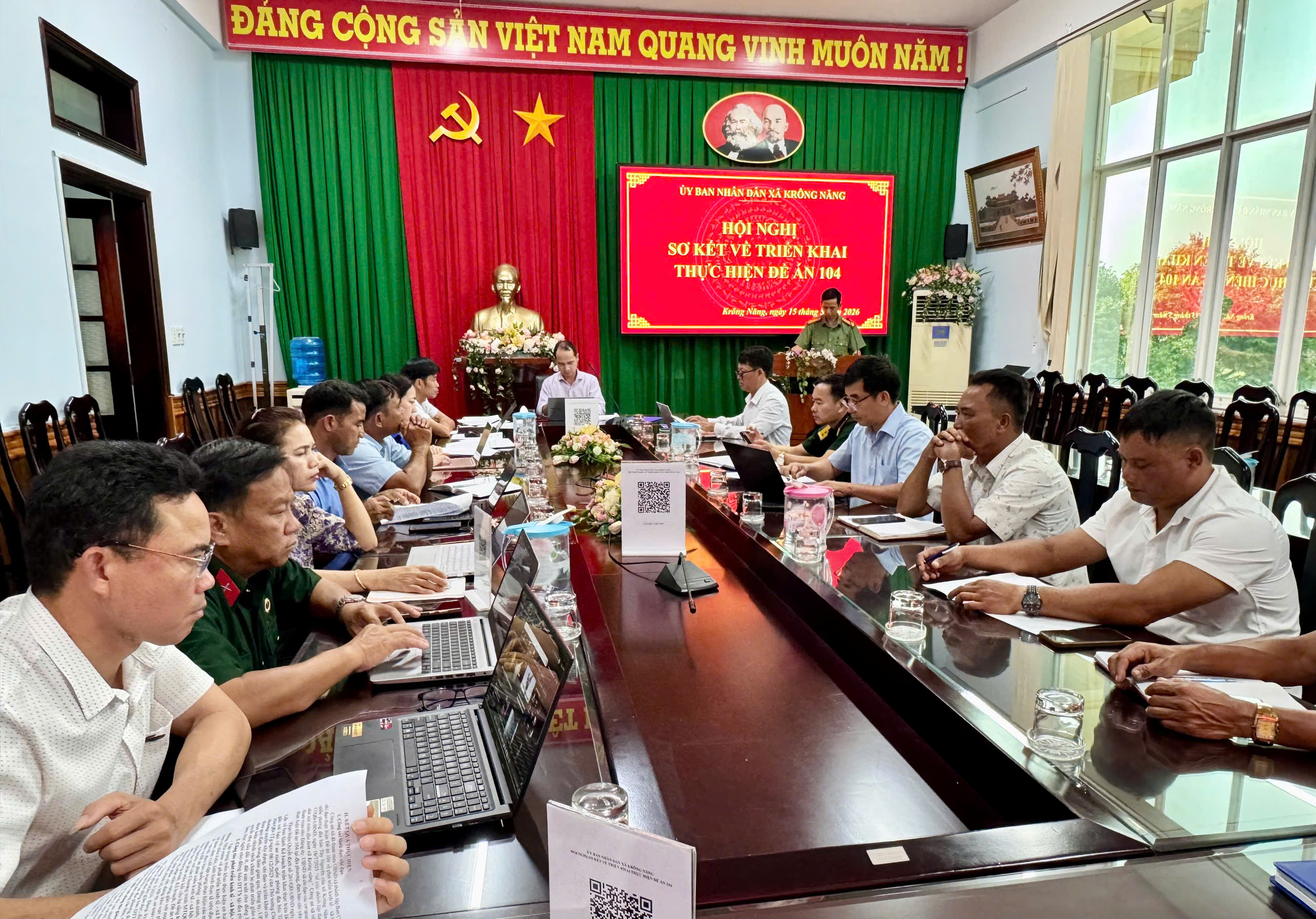 HỘI NGHỊ SƠ KẾT VỀ TRIỂN KHAI THỰC HIỆN ĐỀ ÁN 104 TẠI XÃ KRÔNG NĂNG