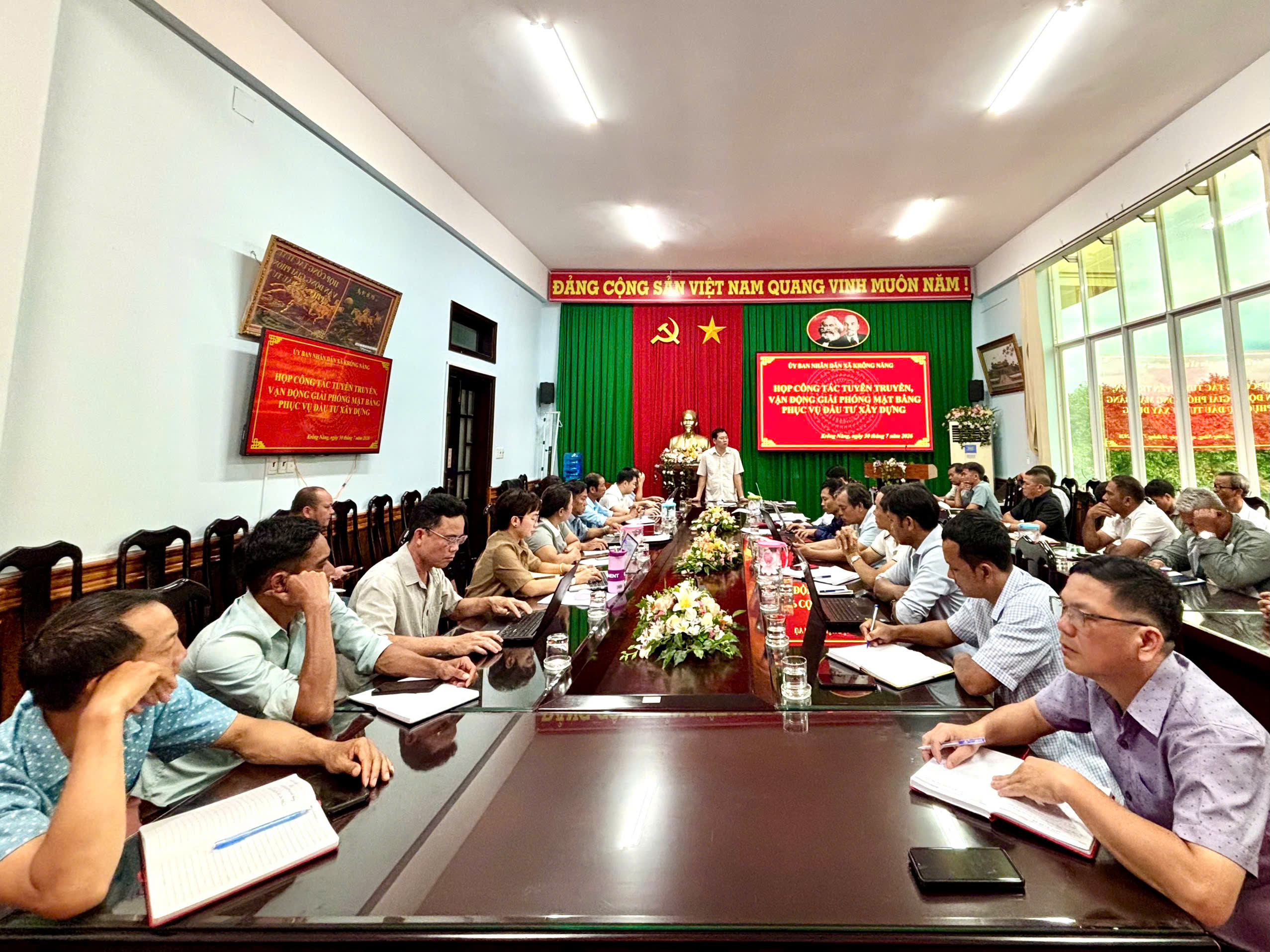 UBND xã Krông Năng họp triển khai công tác tuyên truyền, vận động giải phóng mặt bằng phục vụ đầu tư các công trình năm 2026 và các năm tiếp theo