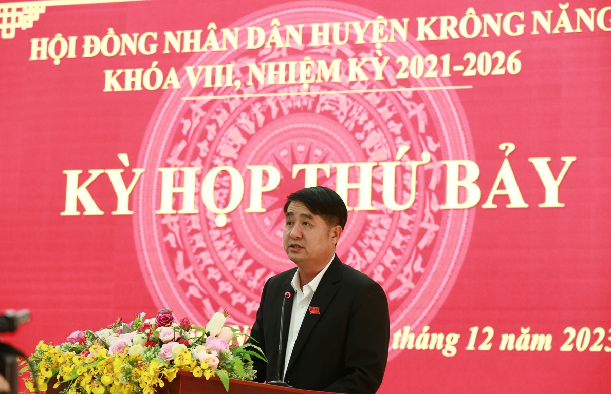 Kỳ họp thứ bảy HĐND huyện Krông Năng khóa VIII, nhiệm kỳ 2021 - 2026