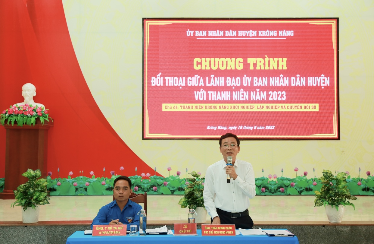 Chương trình đối thoại giữa Lãnh đạo UBND huyện Krông Năng với thanh niên năm 2023