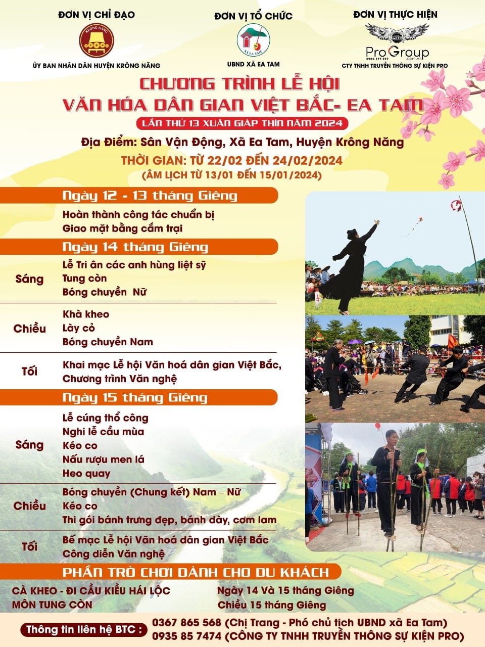 Lễ hội Văn hóa dân gian Việt Bắc lần thứ 13, xuân Giáp Thìn 2024: Tại xã EaTam, Huyện Krông Năng với nhiều hoạt động đặc sắc và hấp dẫn