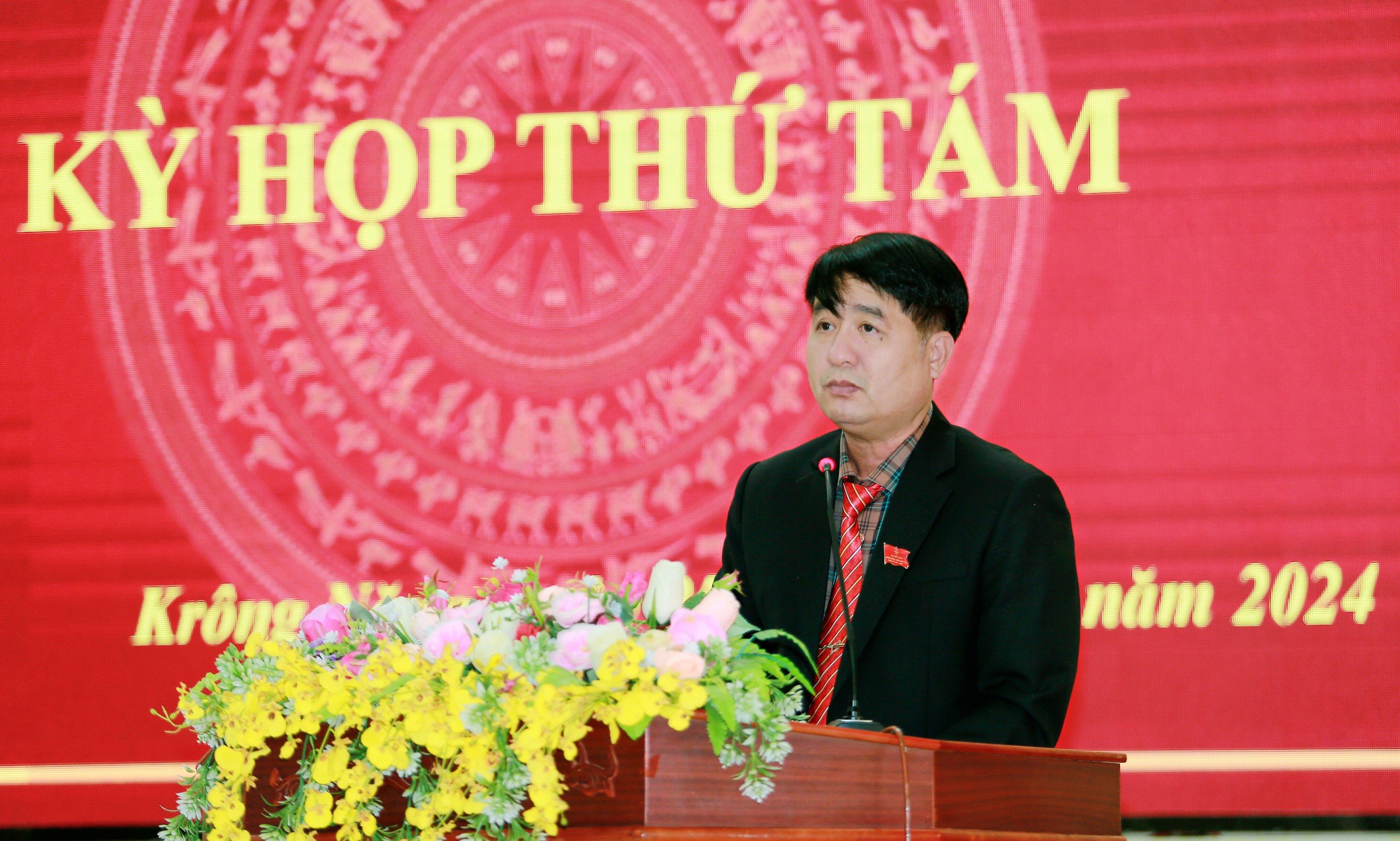 Kỳ họp thứ Tám, HĐND huyện Krông Năng khóa VIII, nhiệm kỳ 2021 - 2026