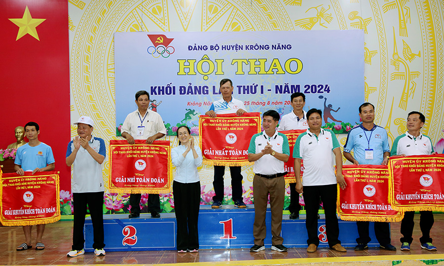 Bế mạc Hội thao khối Đảng huyện Krông Năng lần thứ I năm 2024