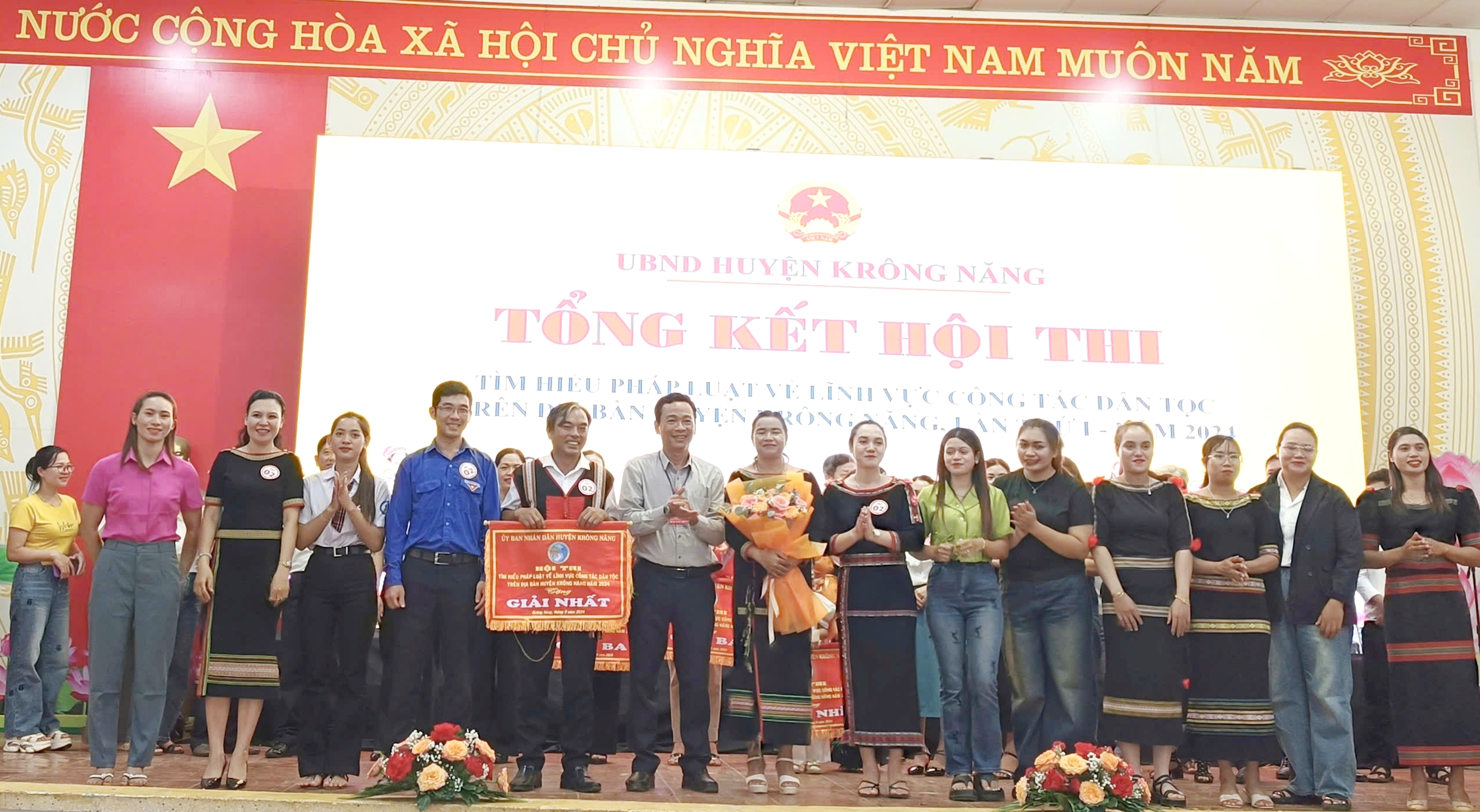 UBND huyện Kông Năng tổ chức hội thi tìm hiểu pháp luật về lĩnh vực công tác dân tộc năm 2024