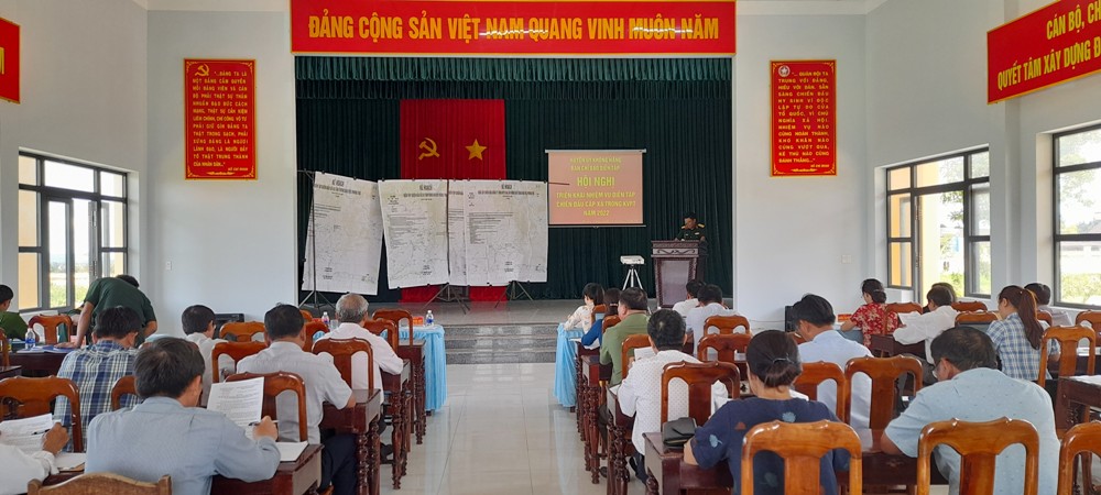 Triển khai nhiệm vụ diễn tập chiến đấu cấp xã trong khu vực phòng thủ năm 2022     