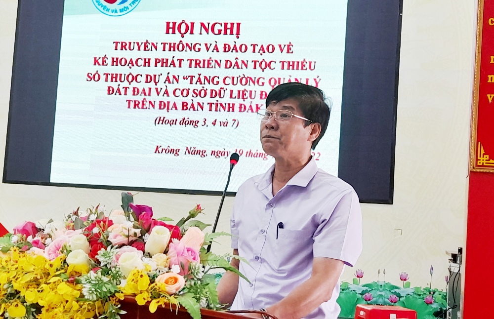Hội nghị truyền thông và đào tạo về kế hoạch phát triển dân tộc thiểu số thuộc dự án “Tăng cường quản lý đất đai và cơ sở dữ liệu đất đai” trên địa bàn tỉnh”