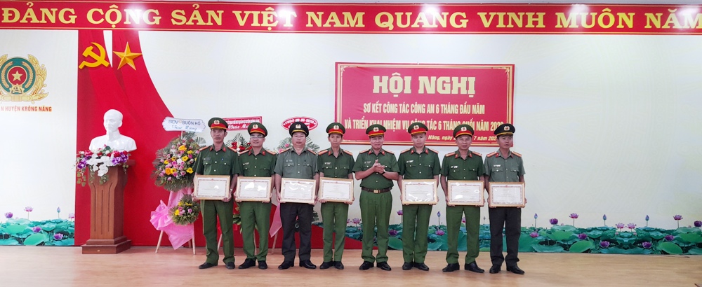 Công an huyện Krông Năng: Hội nghị sơ kết công tác công an 6 tháng đầu năm, triển khai nhiệm vụ 6 tháng cuối năm 2022