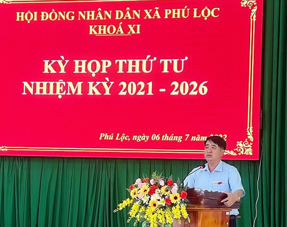 HĐND xã Phú Lộc khóa XI tổ chức kỳ họp thứ tư nhiệm kỳ 2021 – 2026