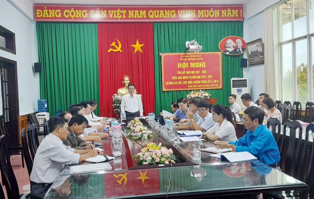 Huyện Krông Năng tổng kết năm học 2021 - 2022, triển khai nhiệm vụ năm học 2022 - 2023
