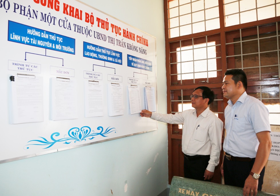 Kiểm tra công tác cải cách hành chính tại huyện Krông Năng