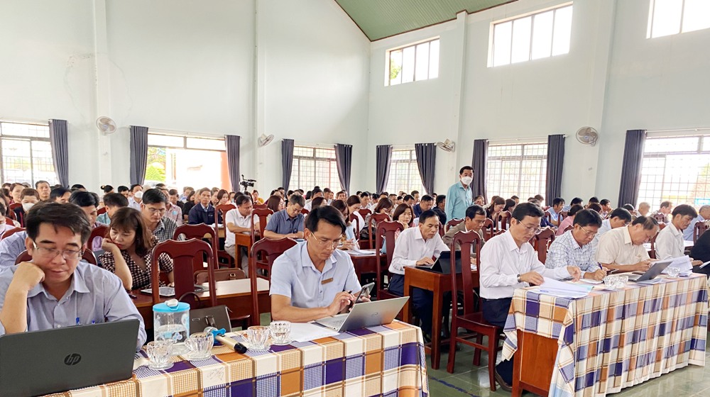 Hội nghị đánh giá cơ sở vật chất ngành giáo dục huyện Krông Năng giai đoạn 2022