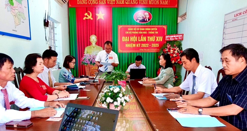 Đại hội Chi bộ Phòng Văn hóa - Thông tin huyện Krông Năng