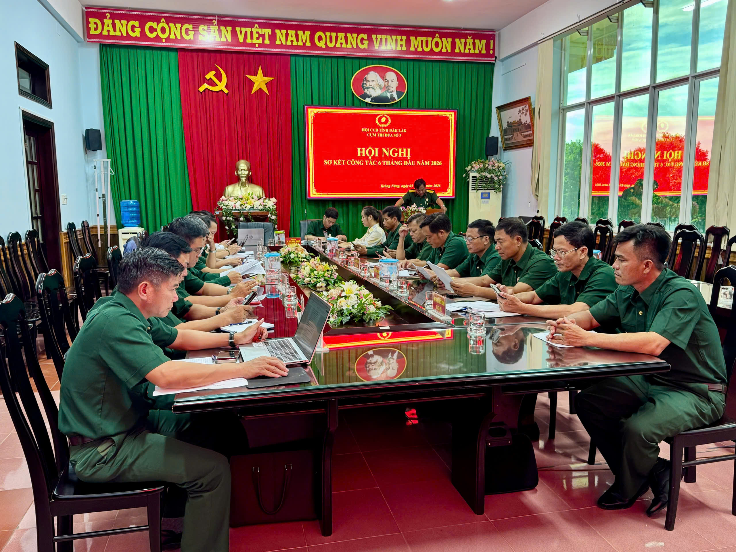 CỤM THI ĐUA SỐ 5 SƠ KẾT CÔNG TÁC HỘI CỰU CHIẾN BINH 6 THÁNG ĐẦU NĂM 2026
